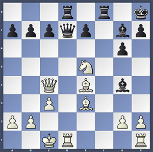 Karjakin-Van Wely, after 17.Nxe5